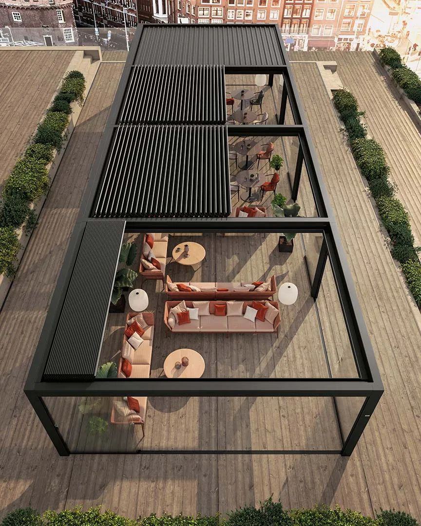 Bioclimatic pergola structure from the Oazis collection